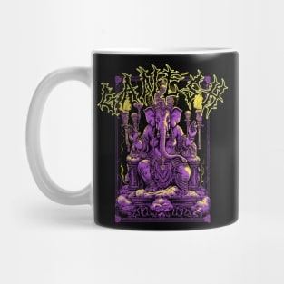 Lord Ganesh Death Metal Style Dark Art Tee: Unholy Resilience Mug